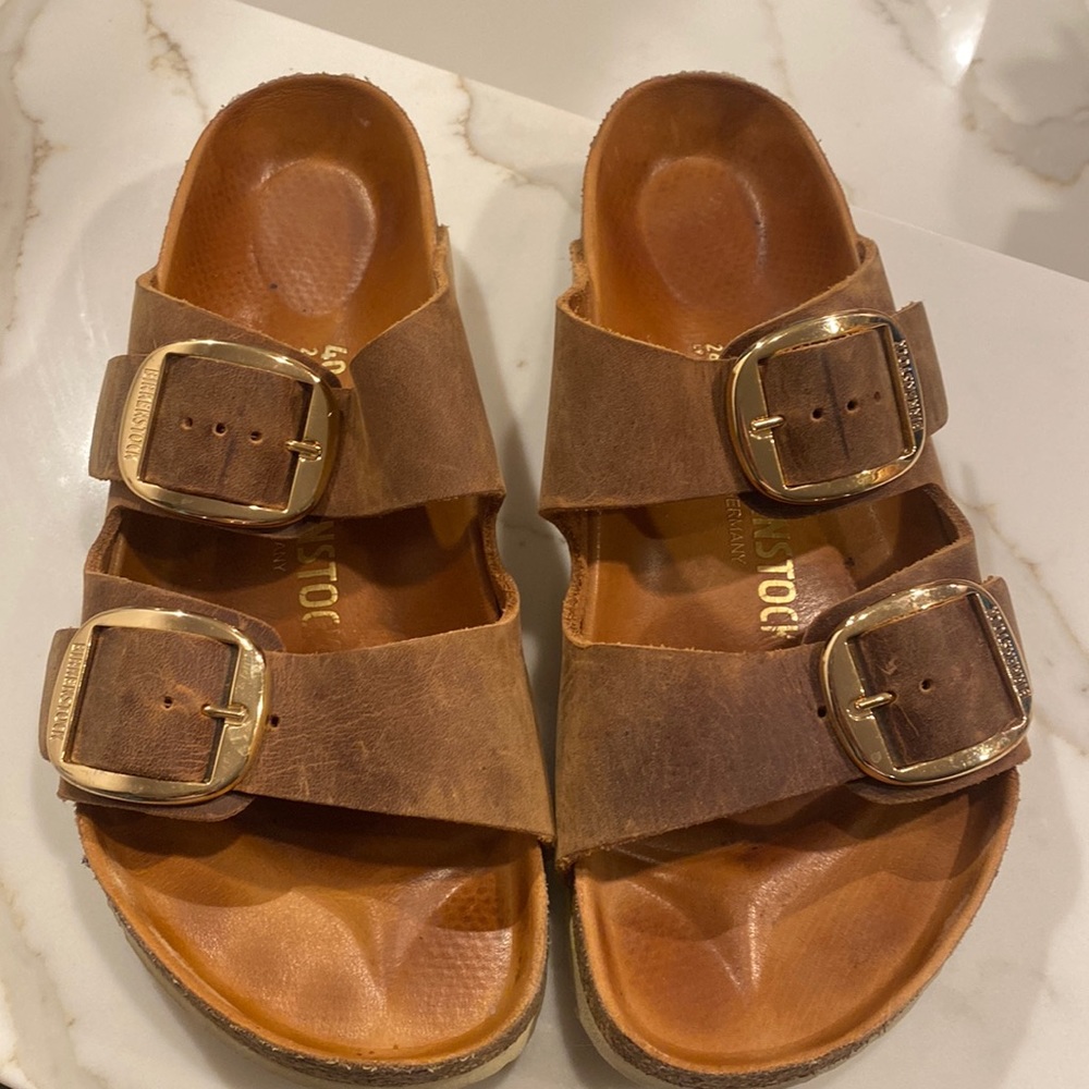 Birkenstock big Buckle Cognac